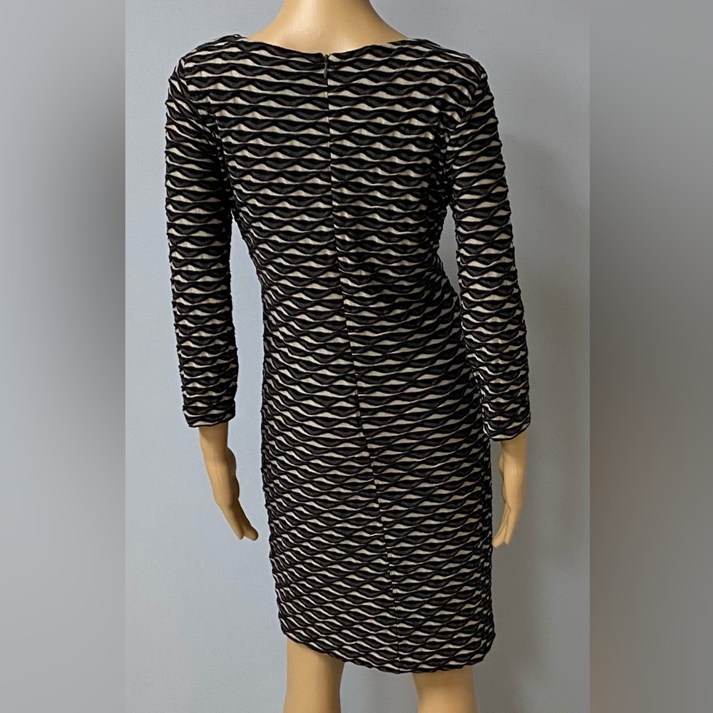 Calvin Klein Black and Cream Patterned Dress 12 - Picture 2 of 2